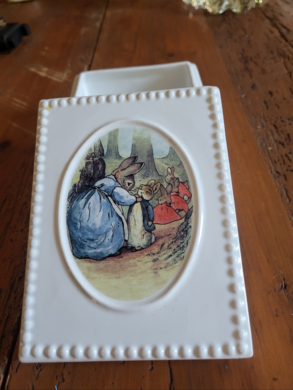 Vintage Beatrix Potter Ceramic Trinket Box